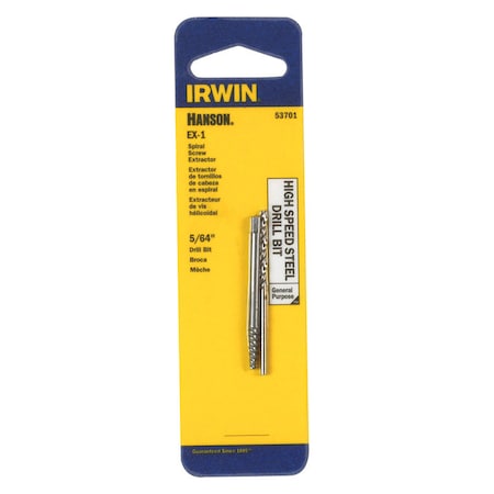 Irwin Irwin Hanson 5/64 in. X 5/64 in. D High Speed Steel Drill Bit Extractor Set 5.4 in. 1 pc 53701